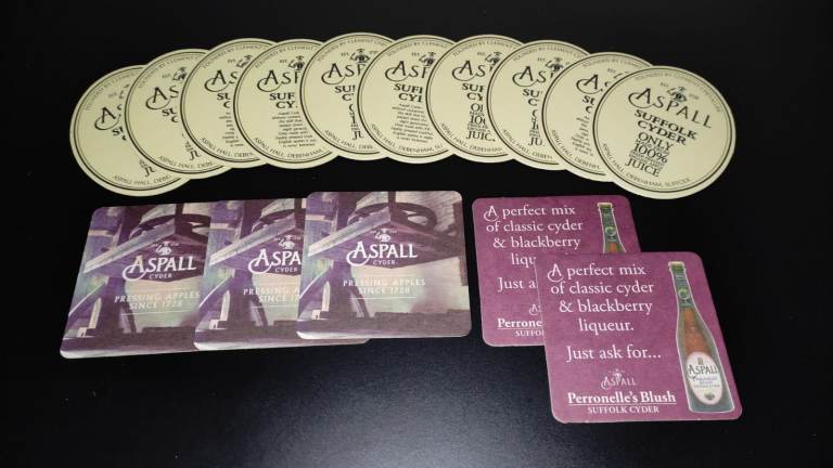 15 x Aspall’s Cider Beer Mats - Home Bar / Pub Experience 