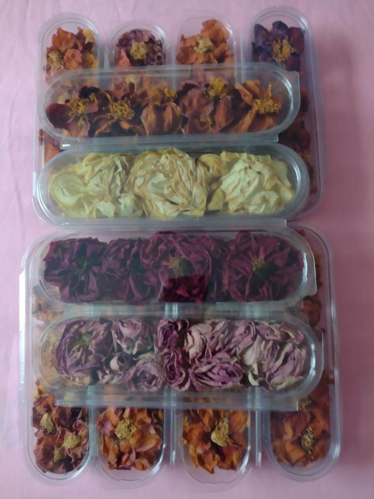 12 Natural Rose/Camelia Wedding Table Displays/Favours. Beautiful & Bespoke @ £24 for all, see below
