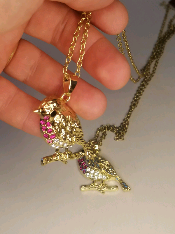2x birds necklace. 18 inch. 