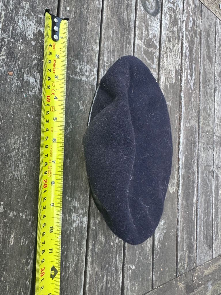 Vintage British Fez Co Beret - Black, 1955 Dated