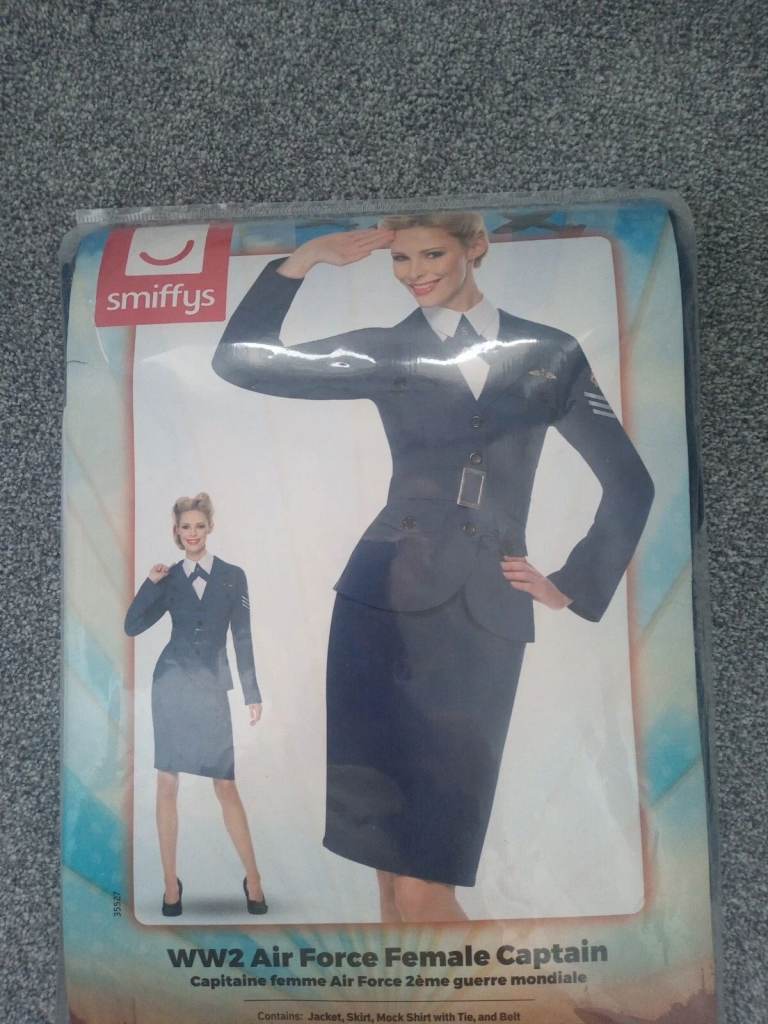 Smiffys WW2 Air Force Female Captain Fancy Dress Costume Large