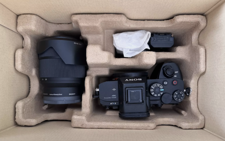 Sony Alpha a7S III With 28-70 Lens, RODE Mic, SmallRig Cage, Battery, and Box