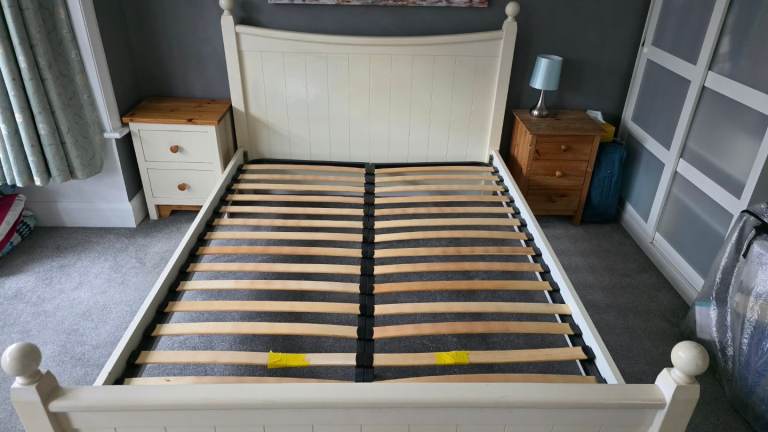 Solid king size bed frame 