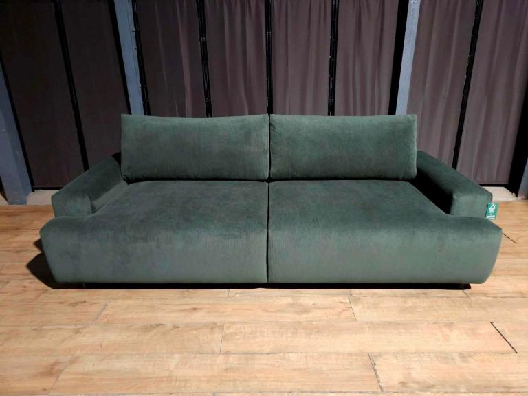 Unused Large 4 Seater Sofa Bed - Green Cord.