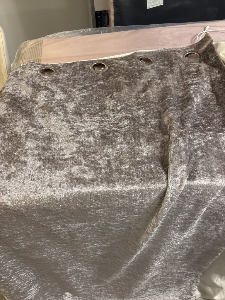 Silver Eyelet curtains