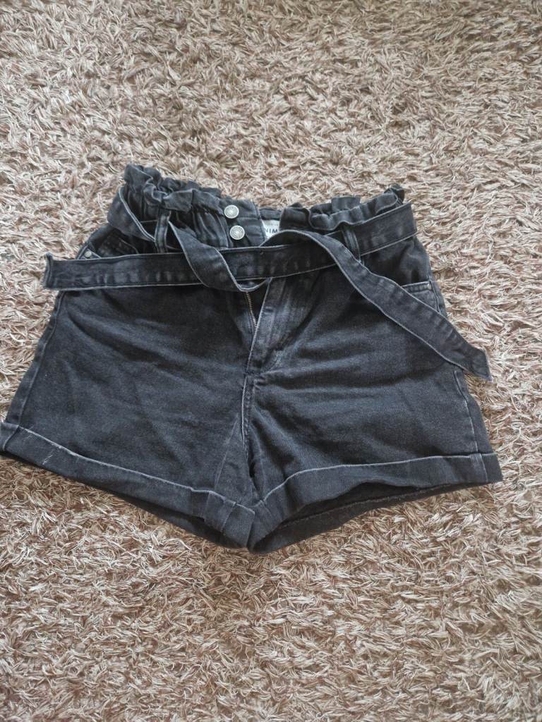 NEW LOOK KIND Women's Black Denim Shorts, Size 10