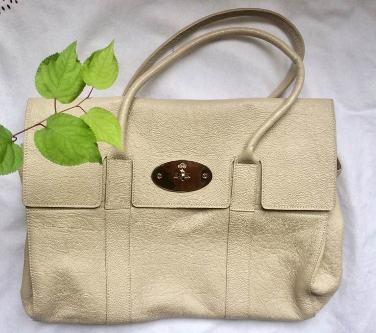 Mulberry Icon Bag Bayswater Cream Glossy Goat
