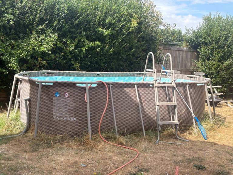Bestway Steel Pro Max Frame Pool - Brown Rattan Effect to £600 | in ...