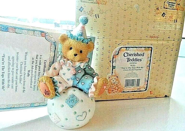 Cherished Teddies Bear Wally Boxed, With Certificate