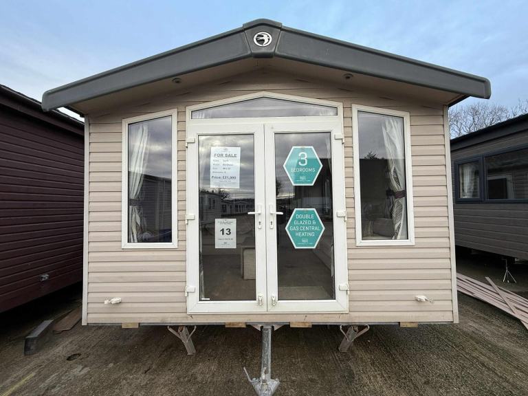 40ft Long 3 Bed Static Caravan - DG, CH, Patio Doors - Offsite for Private Land