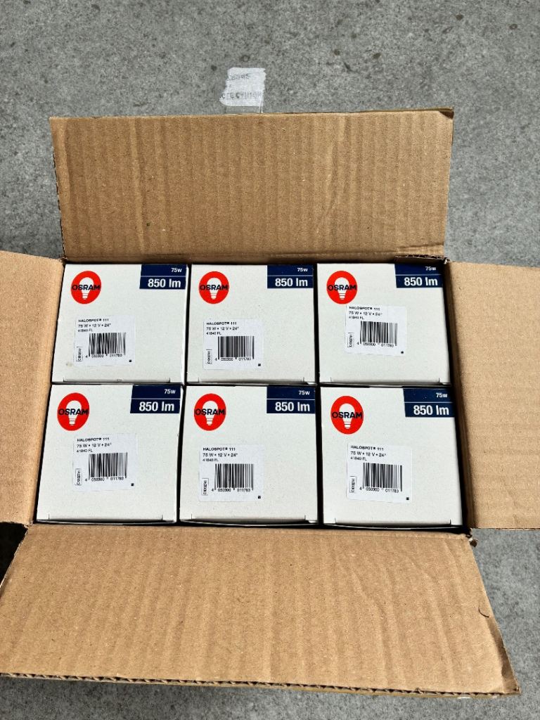New OSRAM HALOSPOT 111 Standard 75W Light Bulbs (6 Pack)