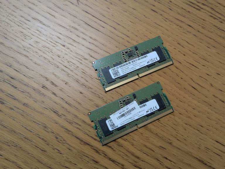 DDR5 SODIMM RAM sticks 16 GB (2x8GB), barely used.