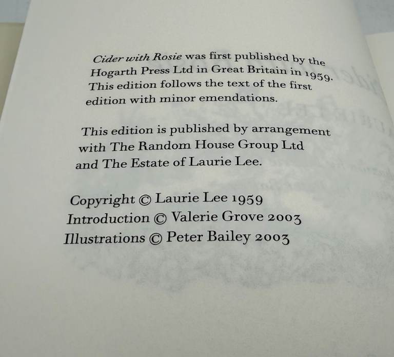 Cider With Rosie - Laurie Lee Pub' Folio Society 2003. Slip Case. Pre-Owned. VGC