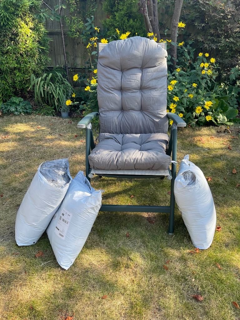 Living and Home Garden Chair Cushions - Dark Grey, As Good As New