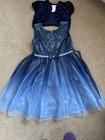 Jona Michelle Girls blue sequin party dress with velvet jacket size 10yrs