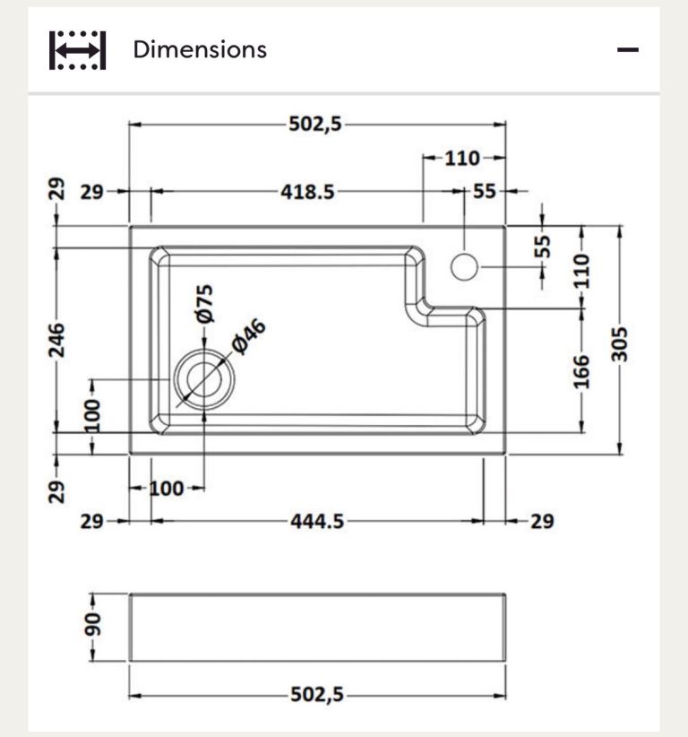 Polymarble Basin 1 Taphole 