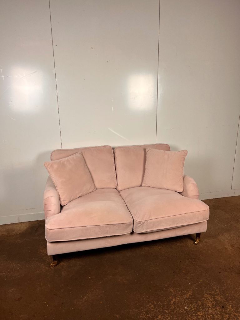 image for Ex Display Pink Velvet 2 Seater Sofa | Delivery Available