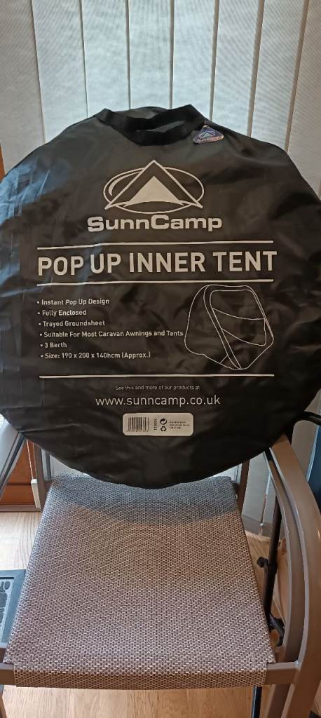 Sunncamp Universal Pop Up Inner Bedroom Tent for Awnings - 3 Person