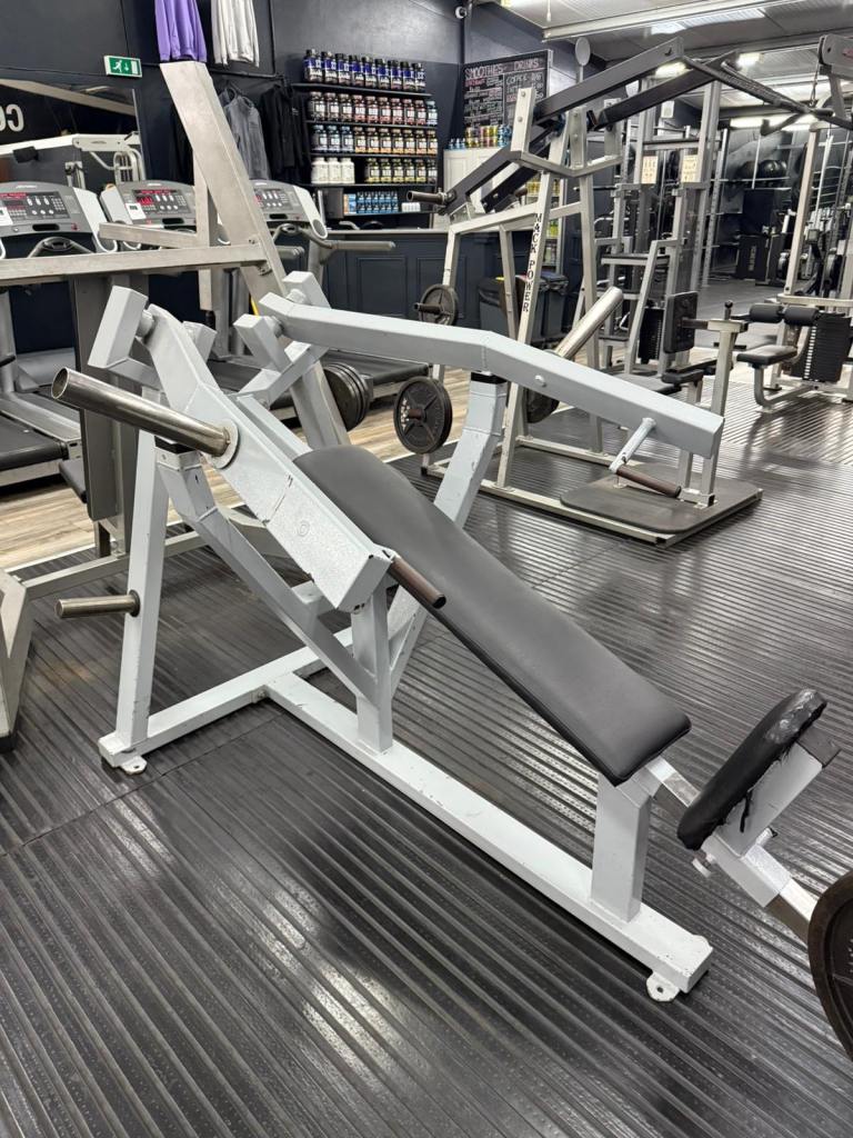 plate loaded leg press,chest press, pin loaded standing hamstring curl