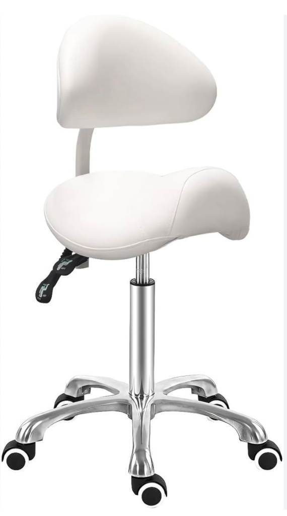 Saddle Stool Rolling Chair for Lash Massage Salon Spa,Adjustable Hydraulic Stool.  RRP £110