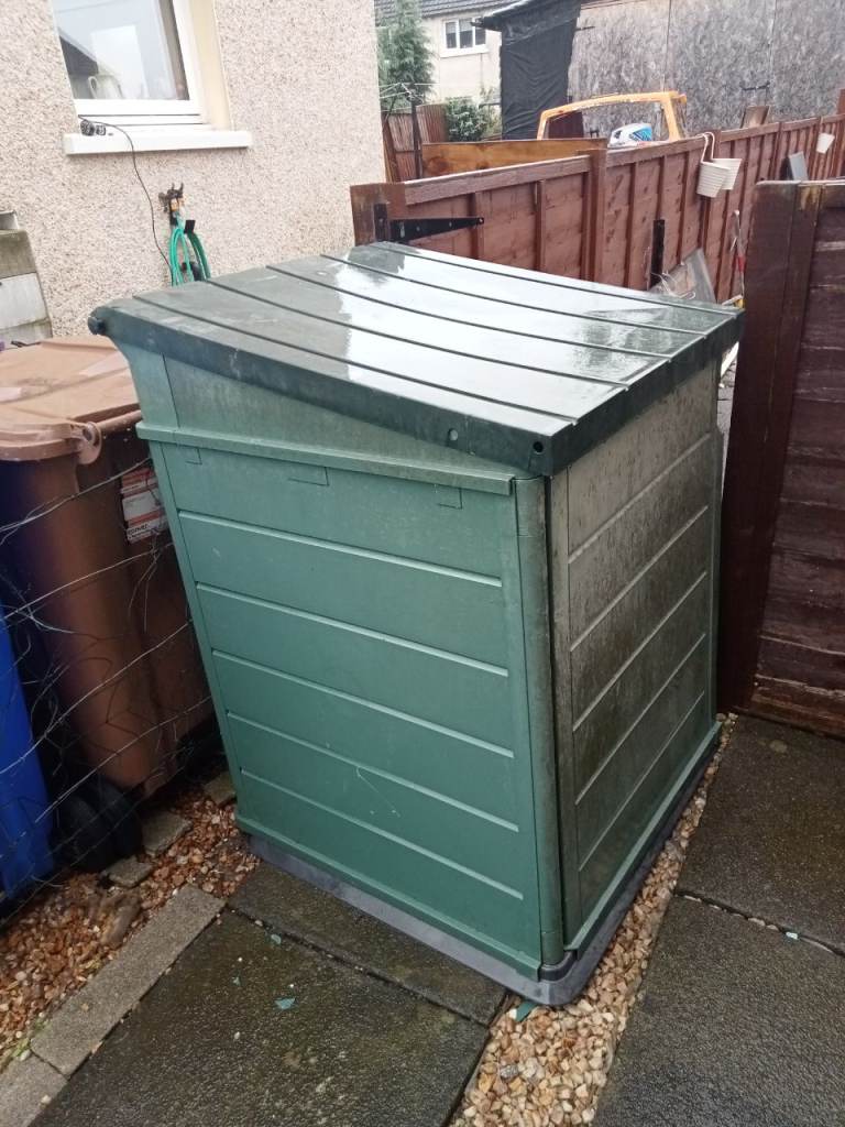 Green Plastic Garden Storage Box – Good Condition