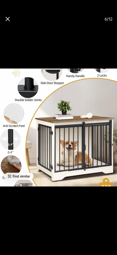 Furniture dog crate 