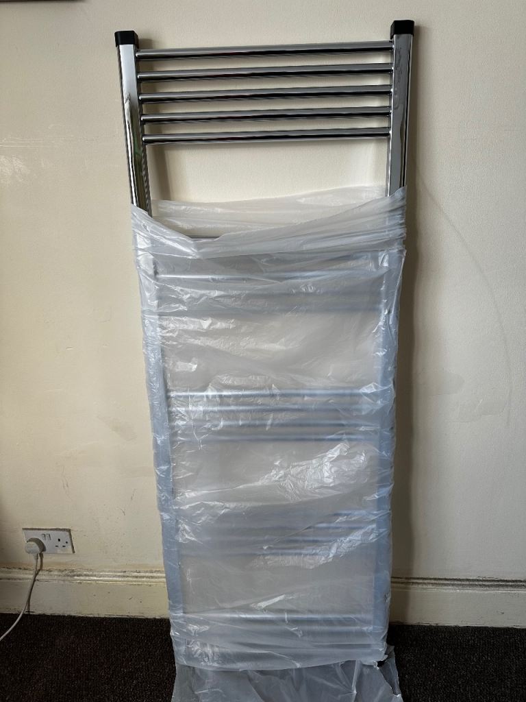 New Chrome Towel Radiator - Still Boxed, Silver Finish