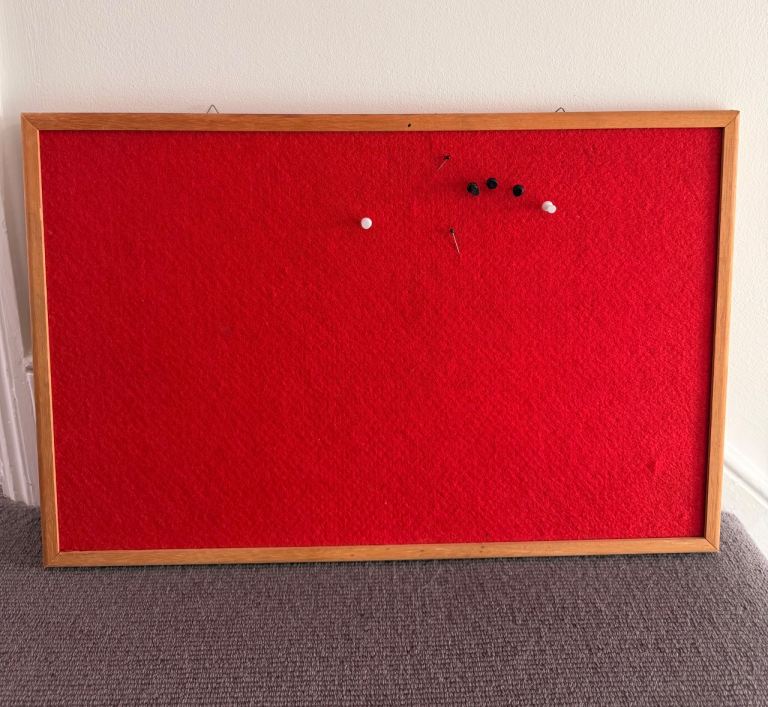 Red felt pinboard- Pick up same day 