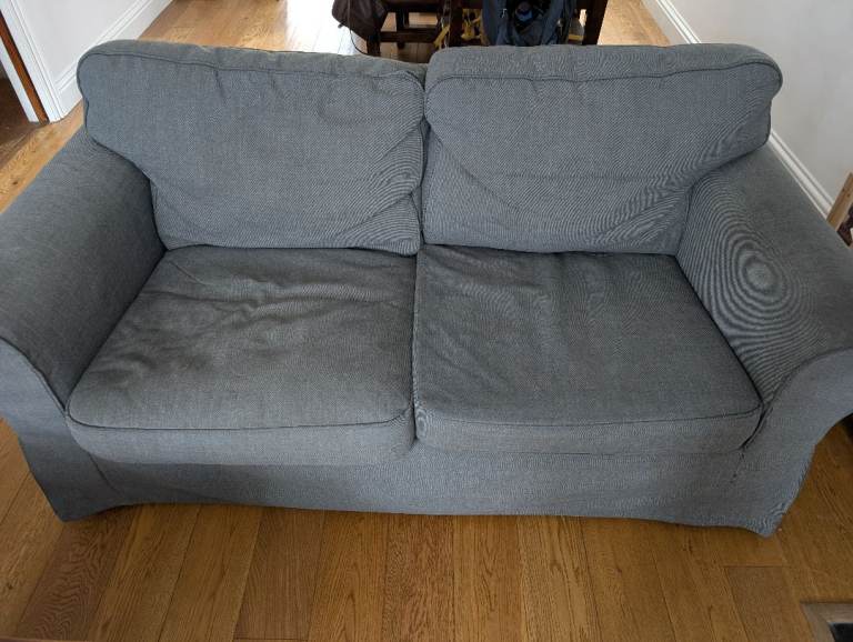IKEA 2 seater blue sofa