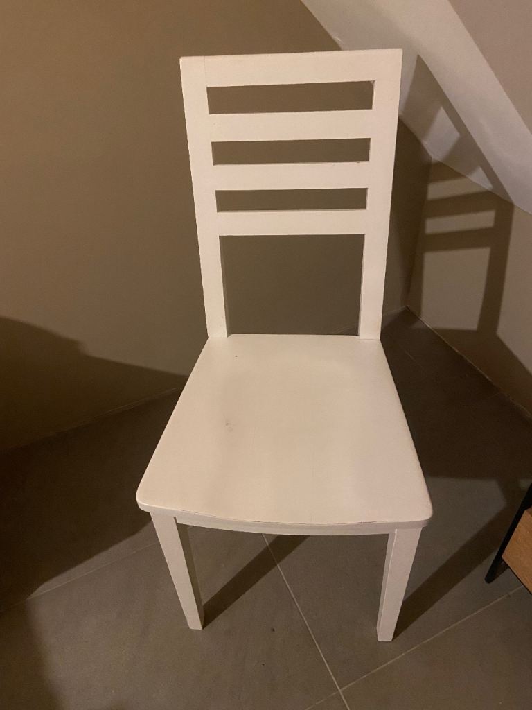 White wooden chair 