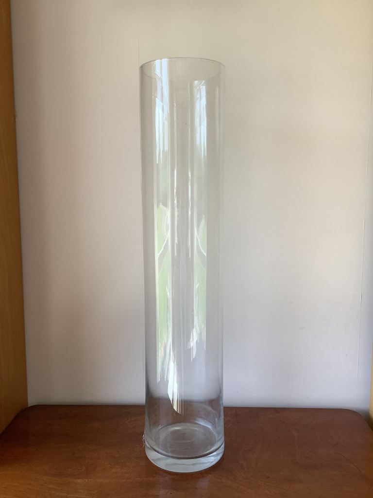 Exceedingly Tall 29” Glass Vase