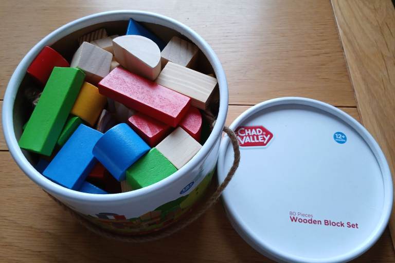 Chad Valley Wooden Block Set x80 pieces £5 ( or 3 boxes available £15 ...