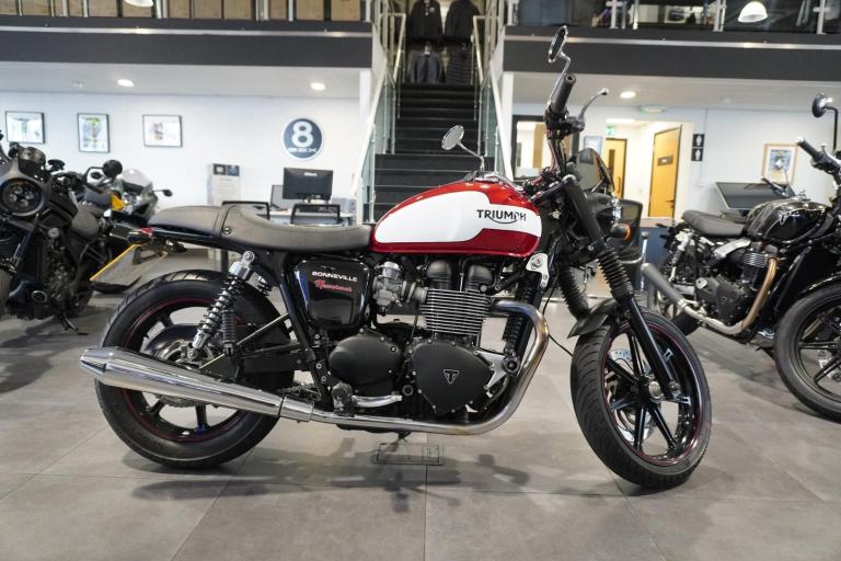 Triumph Bonneville Newchurch, 2015, Red/ White with just 12171miles Only £5495.