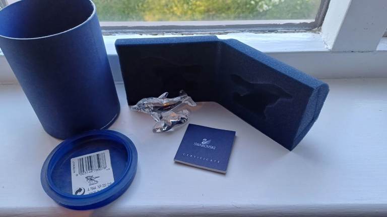 Swarovski Crystal Surfing Dolphin