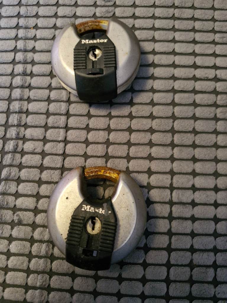 Master lock padlocks x2