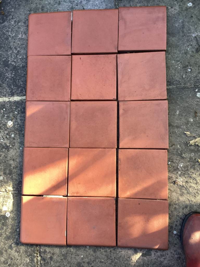 Reclaimed 6-inch Terracotta Tiles with Bevelled Edge