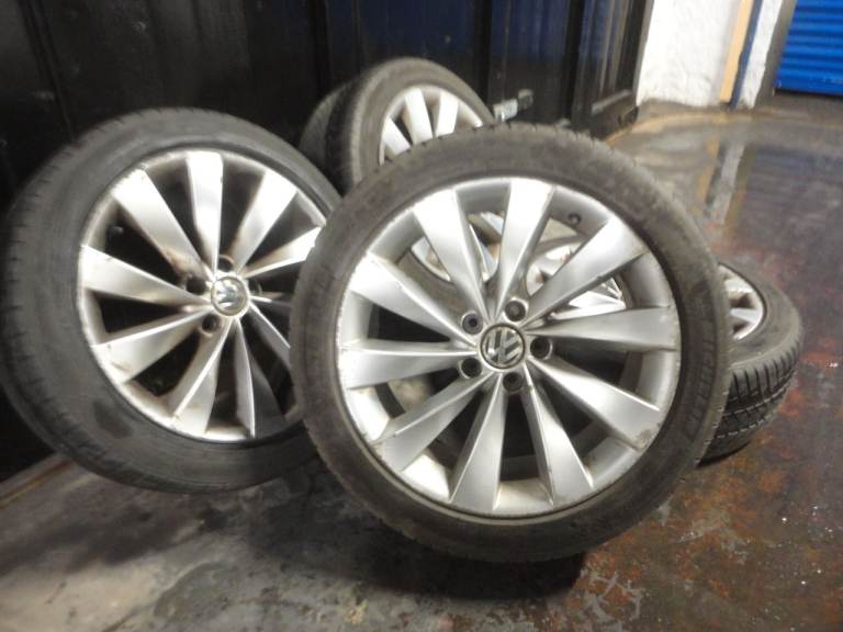 VW SCIROCCO GOLF 18 INCH ALLOY WHEELS 5x112 VW CADDY ALLOY WHEELS