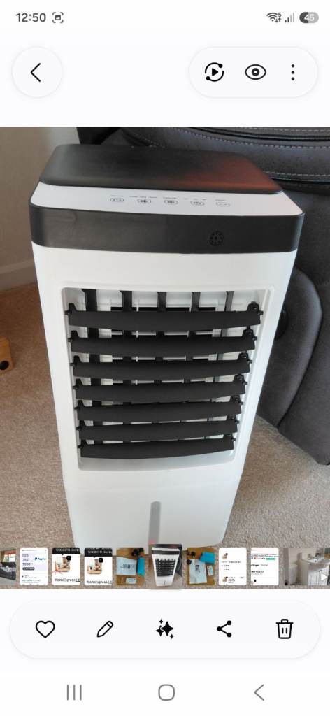 Portable Air Cooler Fan with Remote and Ice Packs