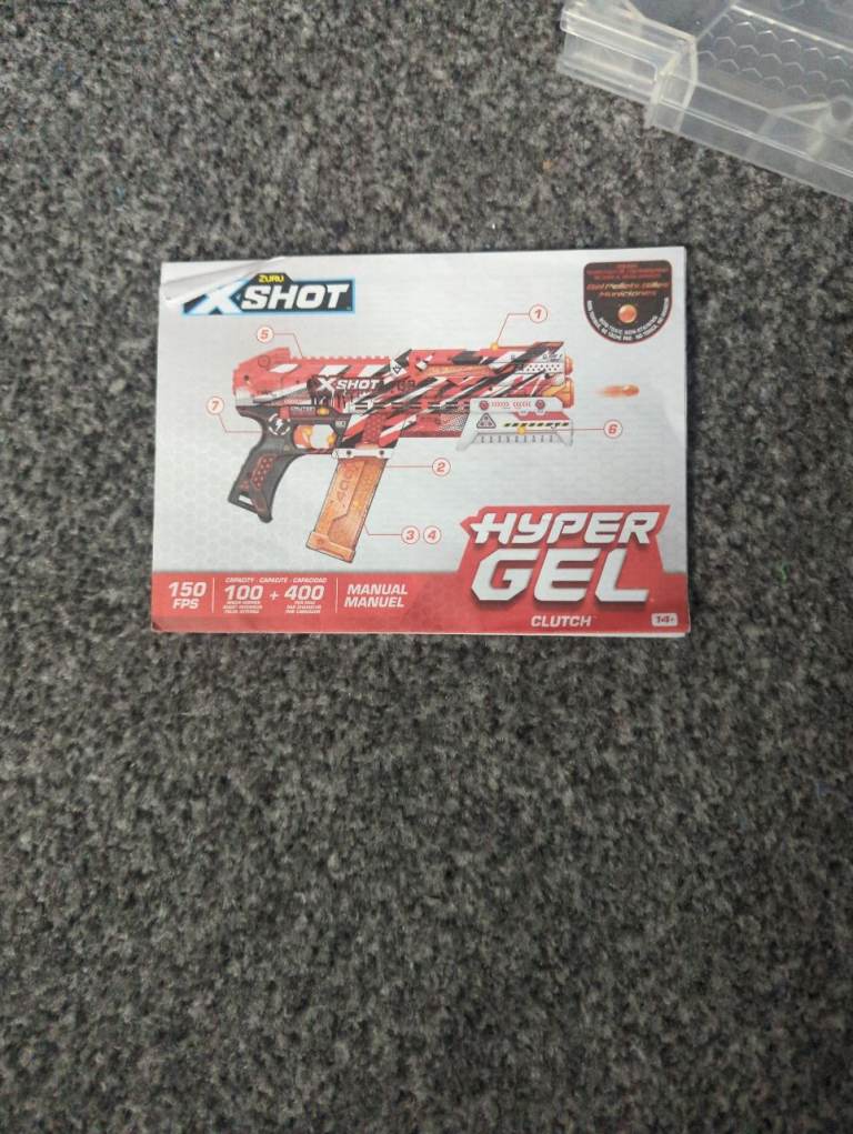 X Shot Hyper Gel gun with glasses 
