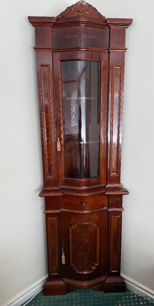 Dark Wood Corner Display Cabinet