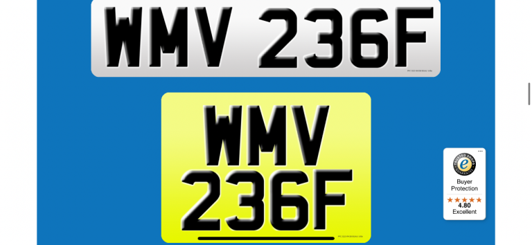 MWV 236F Private cherished personalised personal registration plate number 