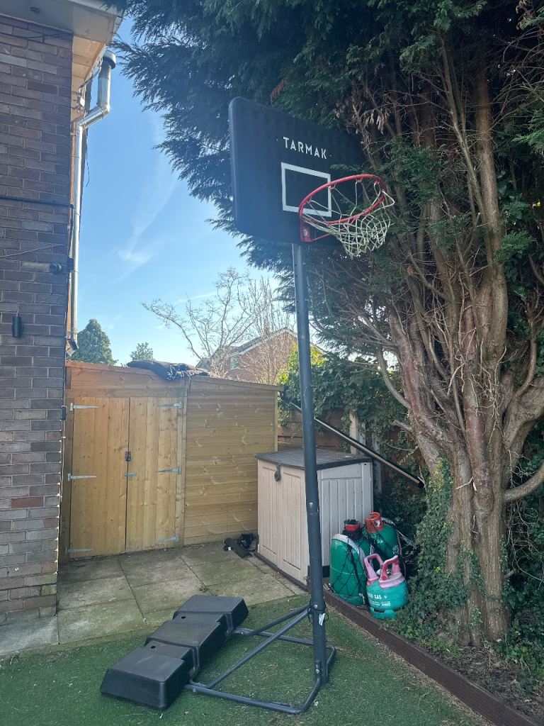 Free basketball net and scooter ramp