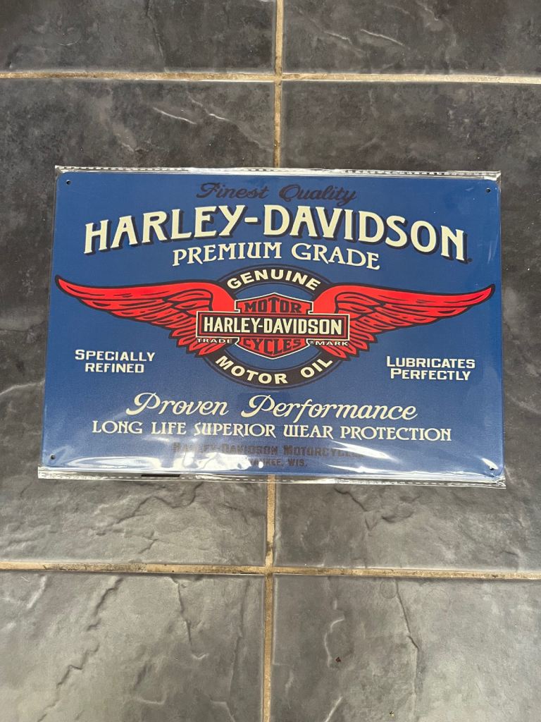 Vintage Style Sign Metal 30cm x 20cm Brand New Harley Davidson Motorcycle.