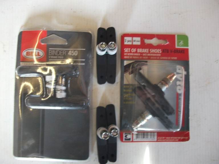 V=BRAKE & CANTILEVER BRAKE BLOCKS/PADS.(ABSOLUTE BARGAIN).£2.