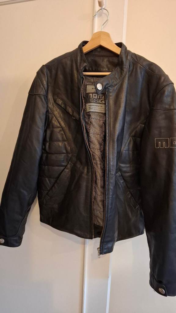 Motorbike authentic leather jacket - Momo design brand