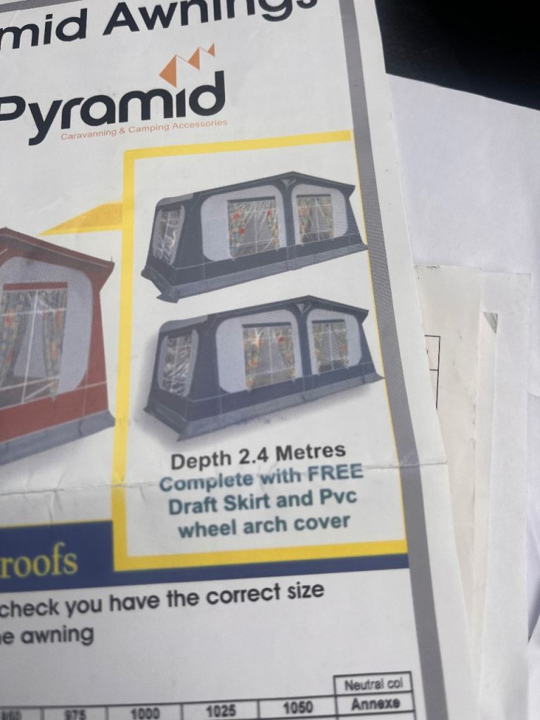 Pyramid Tuscany awning (blue)