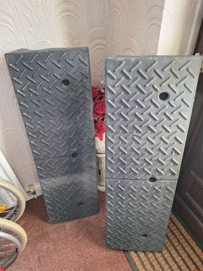 solid rubber kerb ramps.