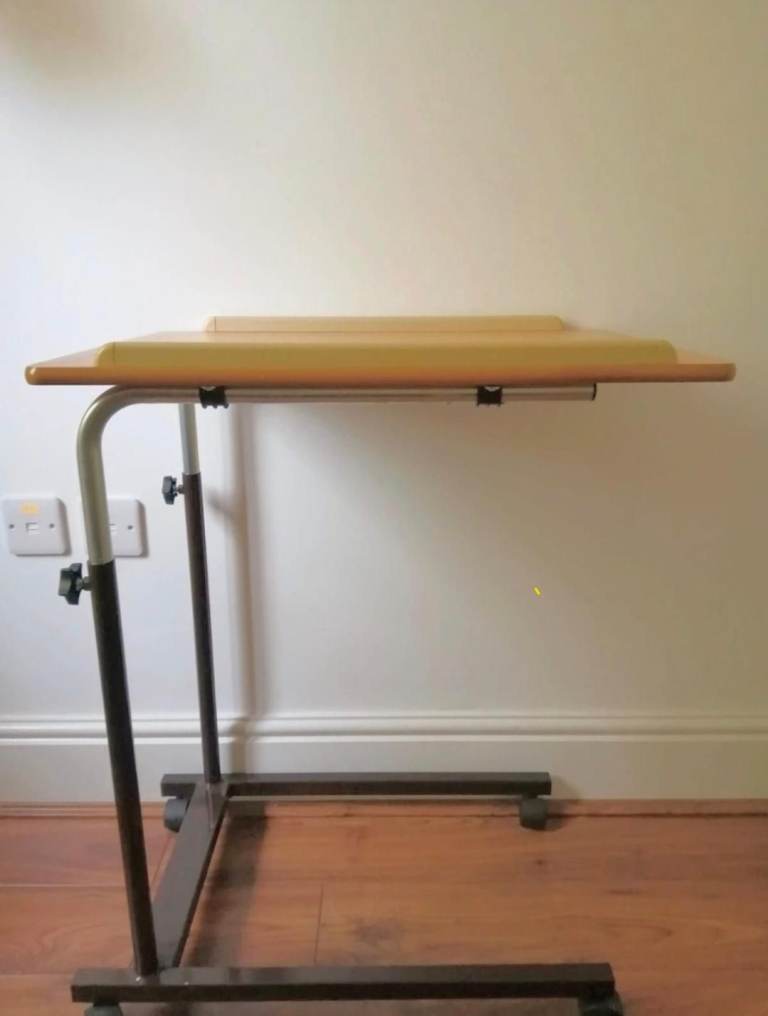 image for 4 wheels adjustable height side table