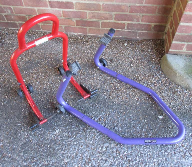 2x paddock stands - front and rear