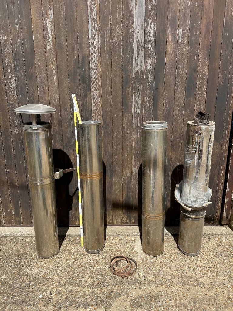 Selkirk Stainless Steel Twin Wall Insulated Flue – 4 x 1m Sections + Fittings – £20